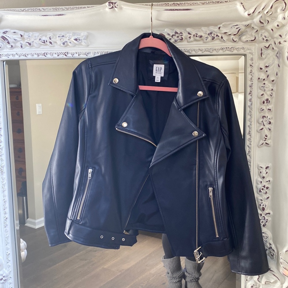 Gap Kids Faux Leather moto jacket NWOT